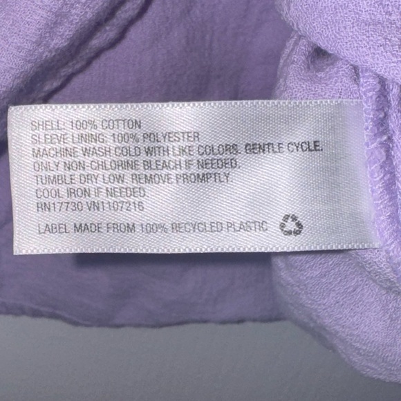 A New Day Women’s Puff Three Quarter Sleeve Blouse Shirt Purple M - Picture 3 of 3